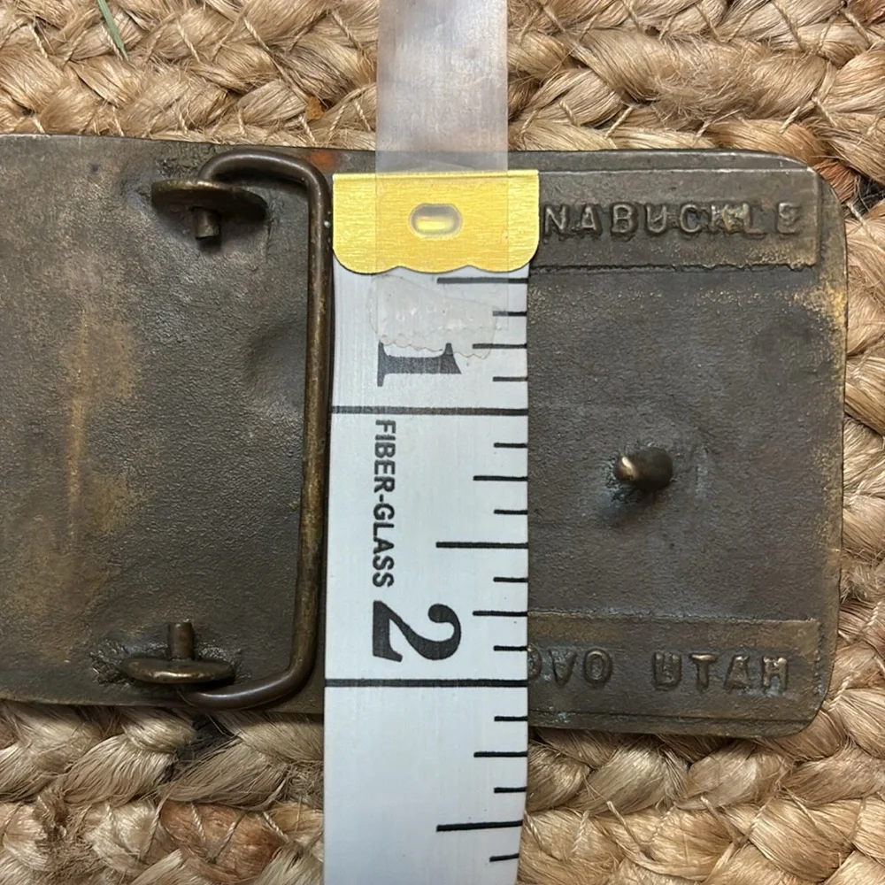Vintage Bobcat Equipment Brass Texas Style Western Themed Mens Belt Buckle